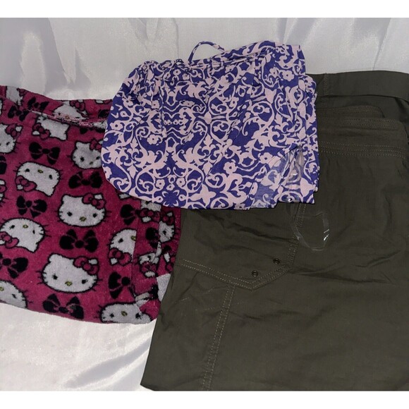 PLUS SIZE 3X WOMENS 22W 5 PC SHORTS CARGO PANTS PAJAMA PANTS JEAN JACKET DRESS - Picture 4 of 16